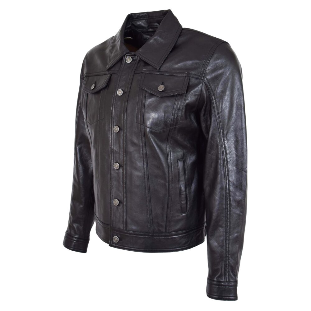 Mens Leather Lee Rider Casual Jacket