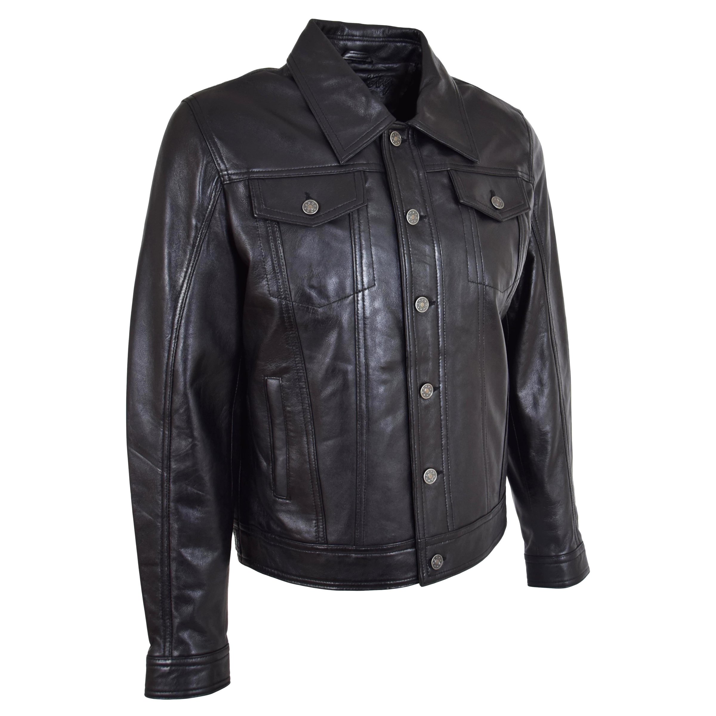 Mens Leather Lee Rider Casual Jacket - Pak Ansari Impex