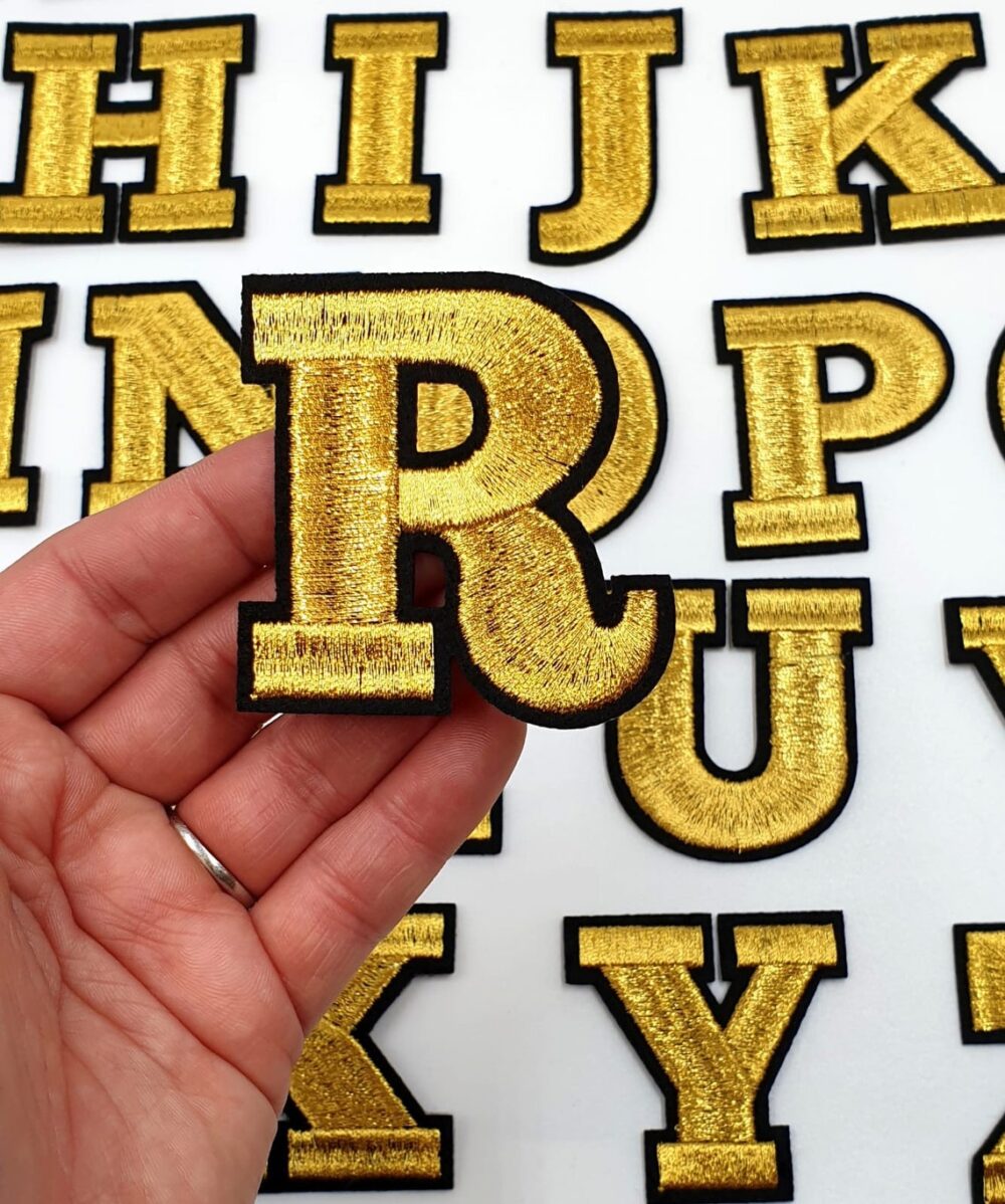 Gold Alphabet Embroidery