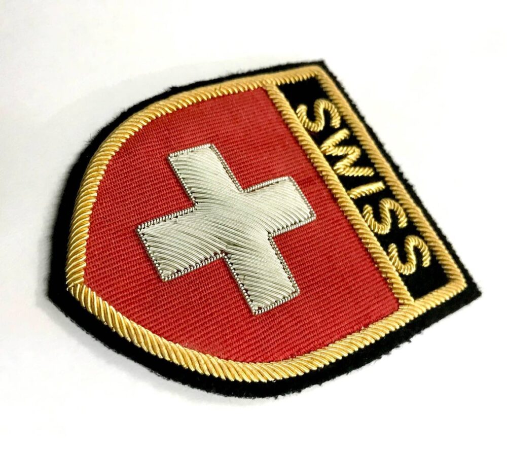 Switzerland Hand Embroidered Bullion Blazer Badge