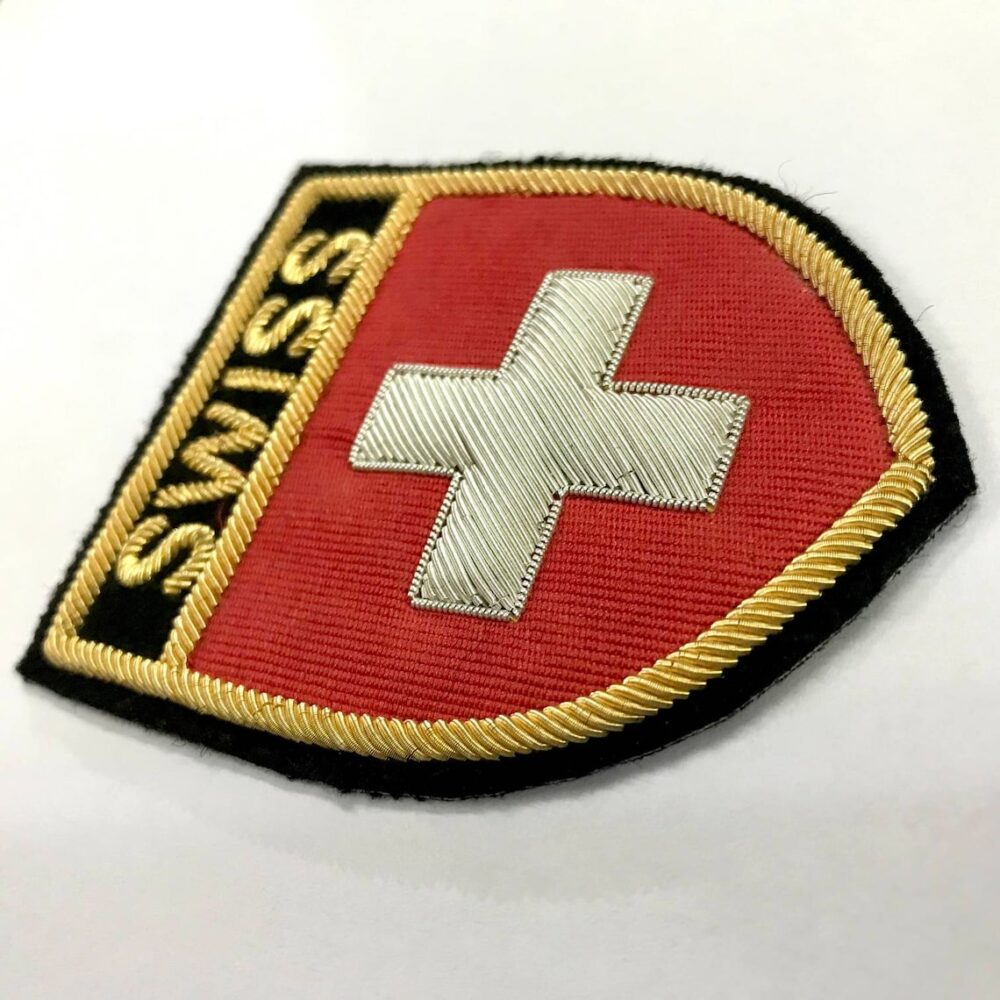 Switzerland Hand Embroidered Bullion Blazer Badge