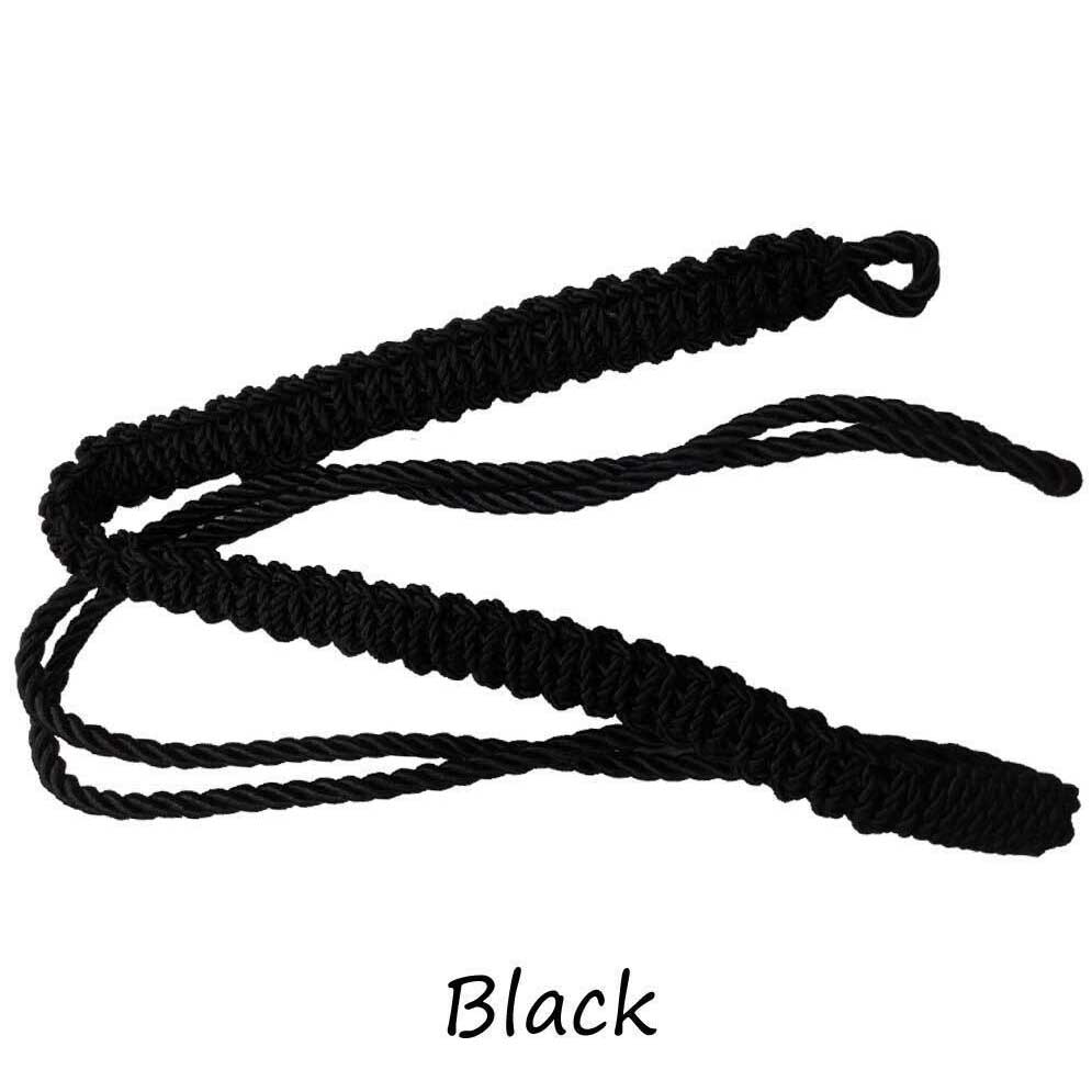 Black Silk Shoulder Cord Ceremonial Lanyard