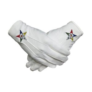 Masonic Order of the Eastern Star Fabric Gloves Freemasonry Regalia Accessroy