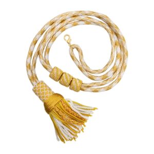 Gold and White Cord for Pectoral Cross