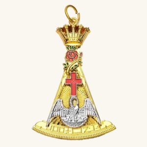 18th Degree Rose Croix Scottish Rite Collar Jewel in Metal Brass