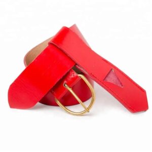 Knights of Malta Leather Belt & Frog (Red)